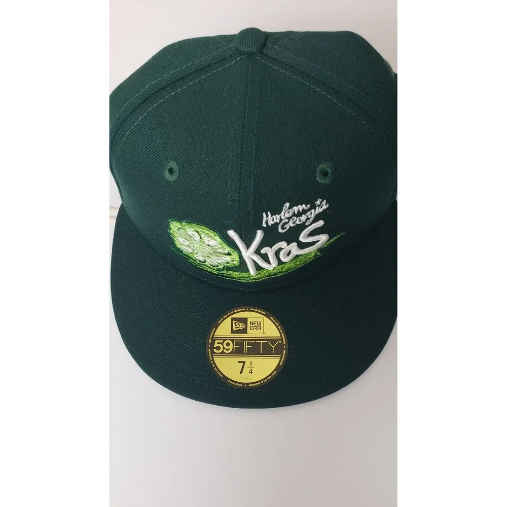 Denim Tears x New Era 59FIFTY Kras Harlem Georgia Fitted Hat Green 7 1/4 Urban